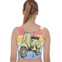 I`m Waiting On My Vespa Velvet Racer Back Crop Top View2