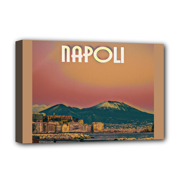 Red Summer Napoli - Vesuvio Deluxe Canvas 18  x 12  (Stretched)