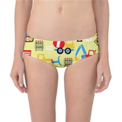 Seamless Pattern Vector Industrial Vehicle Cartoon Classic Bikini Bottoms