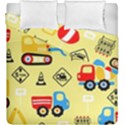 Seamless pattern vector industrial vehicle cartoon Duvet Cover Double Side (King Size) View1