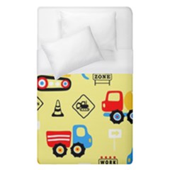 Seamless Pattern Vector Industrial Vehicle Cartoon Duvet Cover (single Size)