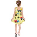 Seamless pattern vector industrial vehicle cartoon Kids  Sleeveless Dress View2