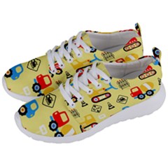 Seamless Pattern Vector Industrial Vehicle Cartoon Men s Lightweight Sports Shoes