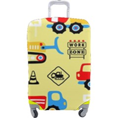 Seamless Pattern Vector Industrial Vehicle Cartoon Luggage Cover (large) by Jancukart