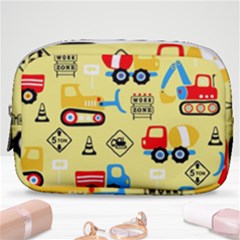 Seamless Pattern Vector Industrial Vehicle Cartoon Make Up Pouch (small)