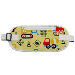 Seamless Pattern Vector Industrial Vehicle Cartoon Rounded Waist Pouch by Jancukart