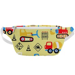 Seamless Pattern Vector Industrial Vehicle Cartoon Waist Bag  by Jancukart