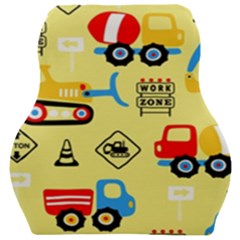 Seamless Pattern Vector Industrial Vehicle Cartoon Car Seat Velour Cushion 