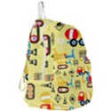 Seamless pattern vector industrial vehicle cartoon Foldable Lightweight Backpack View3