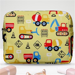 Seamless Pattern Vector Industrial Vehicle Cartoon Make Up Pouch (large) by Jancukart