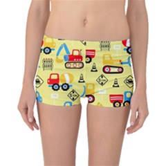 Seamless Pattern Vector Industrial Vehicle Cartoon Boyleg Bikini Bottoms