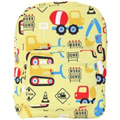 Seamless Pattern Vector Industrial Vehicle Cartoon Full Print Backpack