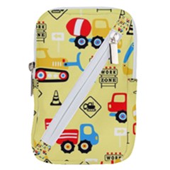 Seamless Pattern Vector Industrial Vehicle Cartoon Belt Pouch Bag (large) by Jancukart