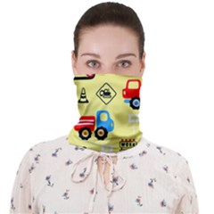 Seamless Pattern Vector Industrial Vehicle Cartoon Face Covering Bandana (adult) by Jancukart