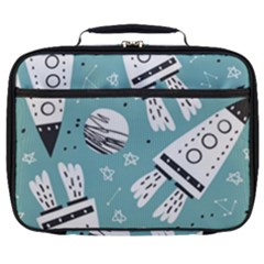 Cute Seamless Pattern With Rocket Planets-stars Full Print Lunch Bag by BangZart