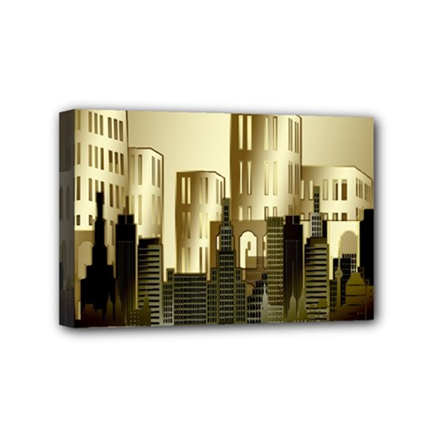 Architecture City House Mini Canvas 6  X 4  (stretched)