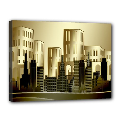 Architecture City House Canvas 16  X 12  (stretched)