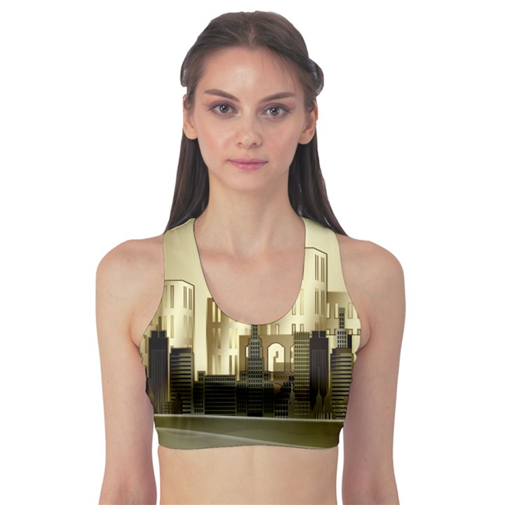 Architecture City House Sports Bra