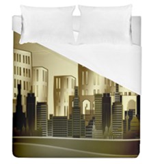 Architecture City House Duvet Cover (queen Size)