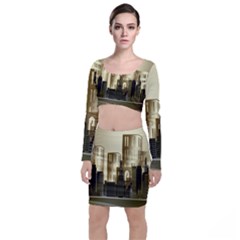 Architecture City House Top And Skirt Sets by Jancukart