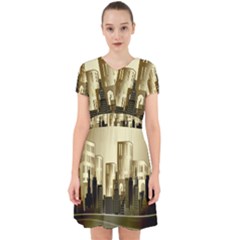 Architecture City House Adorable In Chiffon Dress