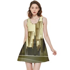 Architecture City House Inside Out Reversible Sleeveless Dress by Jancukart