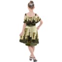 Architecture City House Kids  Cut Out Shoulders Chiffon Dress View2