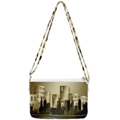 Architecture City House Double Gusset Crossbody Bag by Jancukart