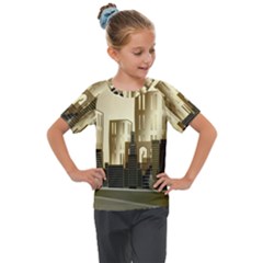 Architecture City House Kids  Mesh Piece Tee