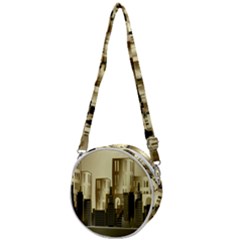 Architecture City House Crossbody Circle Bag by Jancukart