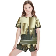 Architecture City House Kids  Tee And Sports Shorts Set