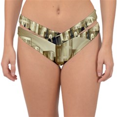 Architecture City House Double Strap Halter Bikini Bottom