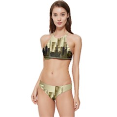 Architecture City House Banded Triangle Bikini Set by Jancukart