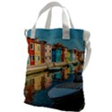 Boats In Venice - Colorful Italy Canvas Messenger Bag View1