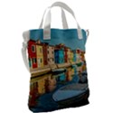 Boats In Venice - Colorful Italy Canvas Messenger Bag View2