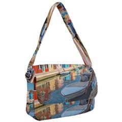 Boats In Venice - Colorful Italy Courier Bag by ConteMonfrey