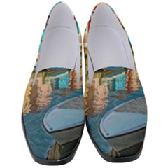 Boats In Venice - Colorful Italy Women s Classic Loafer Heels by ConteMonfrey