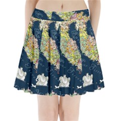 Map Italy Blue Pleated Mini Skirt by ConteMonfrey