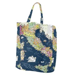 Map Italy Blue Giant Grocery Tote by ConteMonfrey