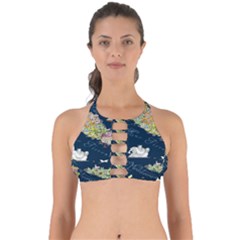 Map Italy Blue Perfectly Cut Out Bikini Top by ConteMonfrey