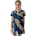 Map Italy Blue Kids  Asymmetric Collar Dress View1