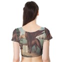 Lion of Venice, Italy Short Sleeve Crop Top View2