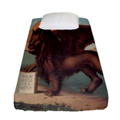 Lion Of Venice, Italy Fitted Sheet (single Size) by ConteMonfrey