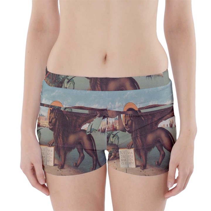 Lion of Venice, Italy Boyleg Bikini Wrap Bottoms