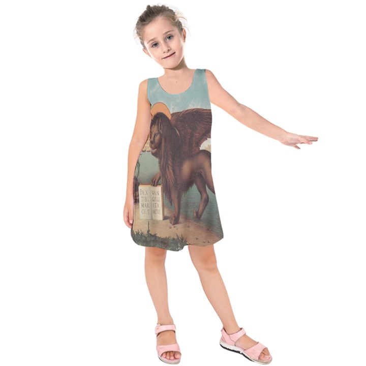 Lion of Venice, Italy Kids  Sleeveless Dress