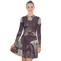 Lion Of Venice, Italy Long Sleeve Panel Dress by ConteMonfrey