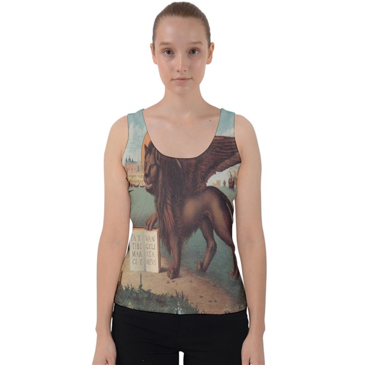 Lion of Venice, Italy Velvet Tank Top