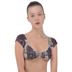 Lion Of Venice, Italy Cap Sleeve Ring Bikini Top by ConteMonfrey