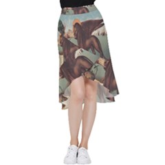 Lion Of Venice, Italy Frill Hi Low Chiffon Skirt by ConteMonfrey