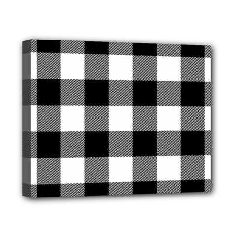 Black And White Plaided  Canvas 10  X 8  (stretched) by ConteMonfrey